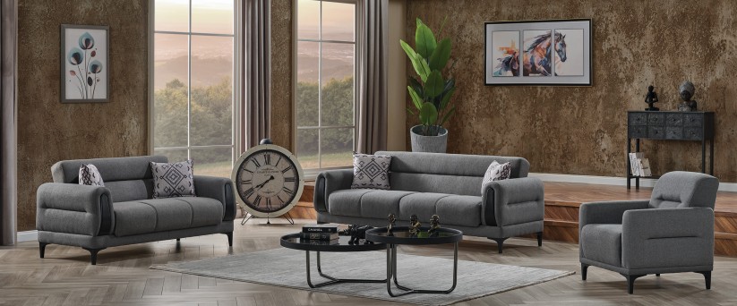 Toledo Polyester Convertible Sofa
