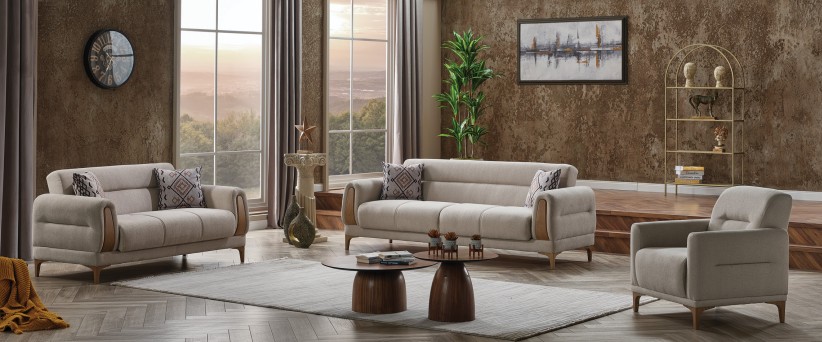 Toledo Polyester Convertible Sofa