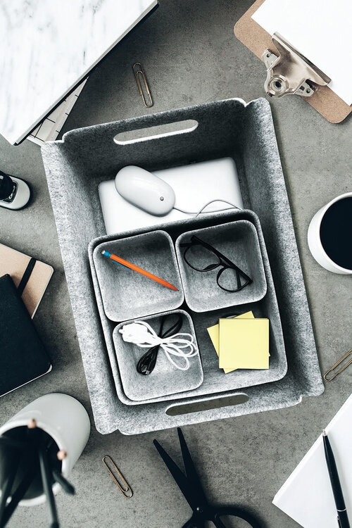 TOT'em Deep Size Felt Home Office Organizer