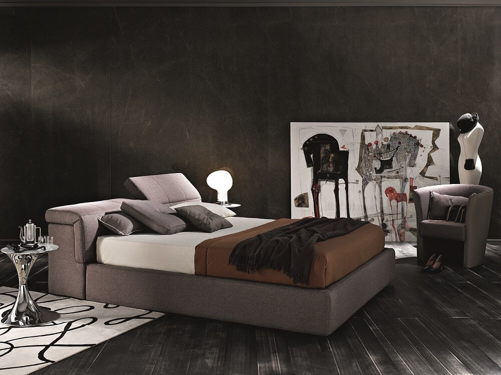 Tower Fabric/Ecoleather Storage Platform Bed