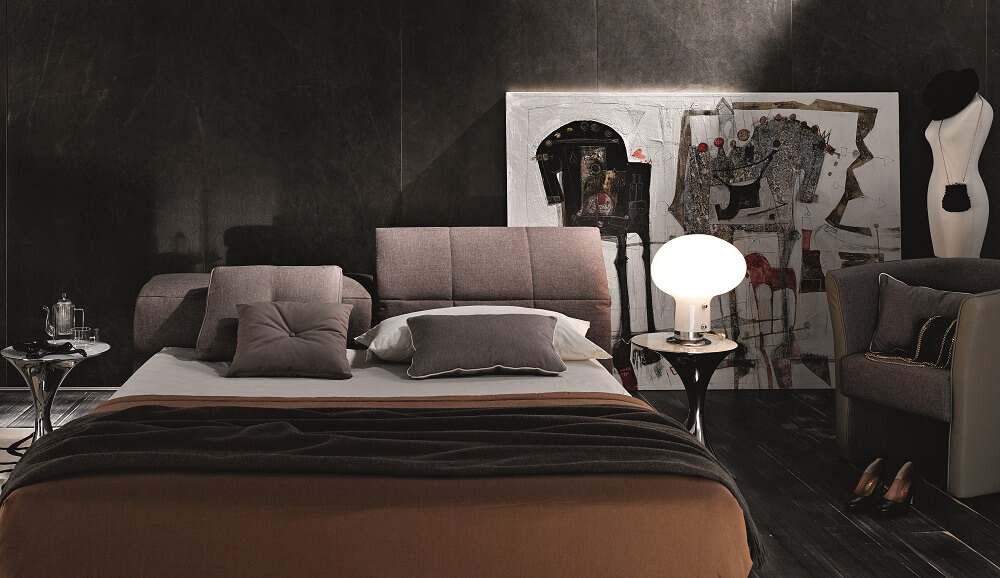 Tower Storage Bed, King Size, Taupe Grey by J&M Furniture