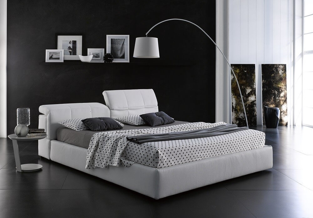 Tower Fabric/Ecoleather Storage Platform Bed
