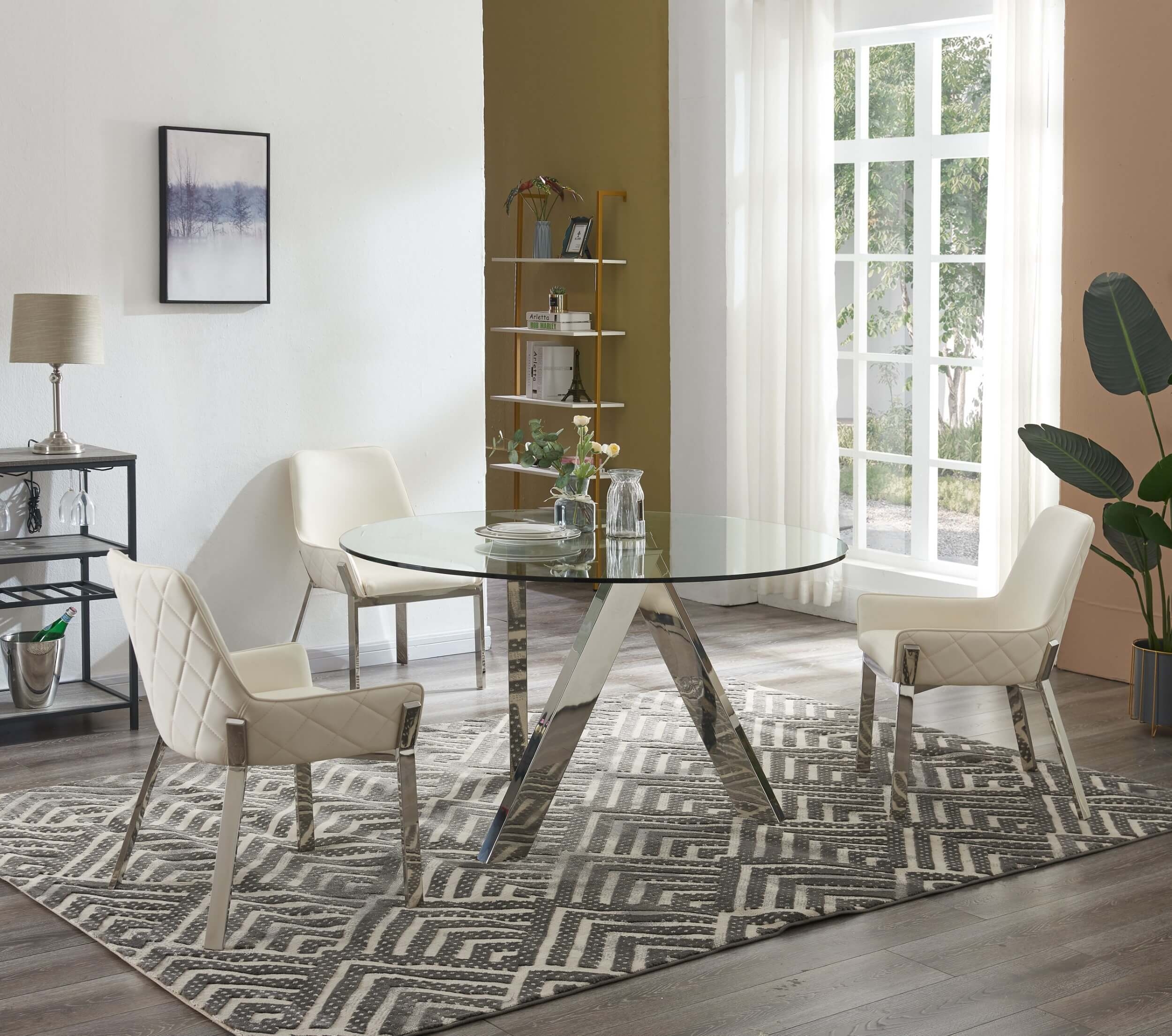 Tower Glass Round Table