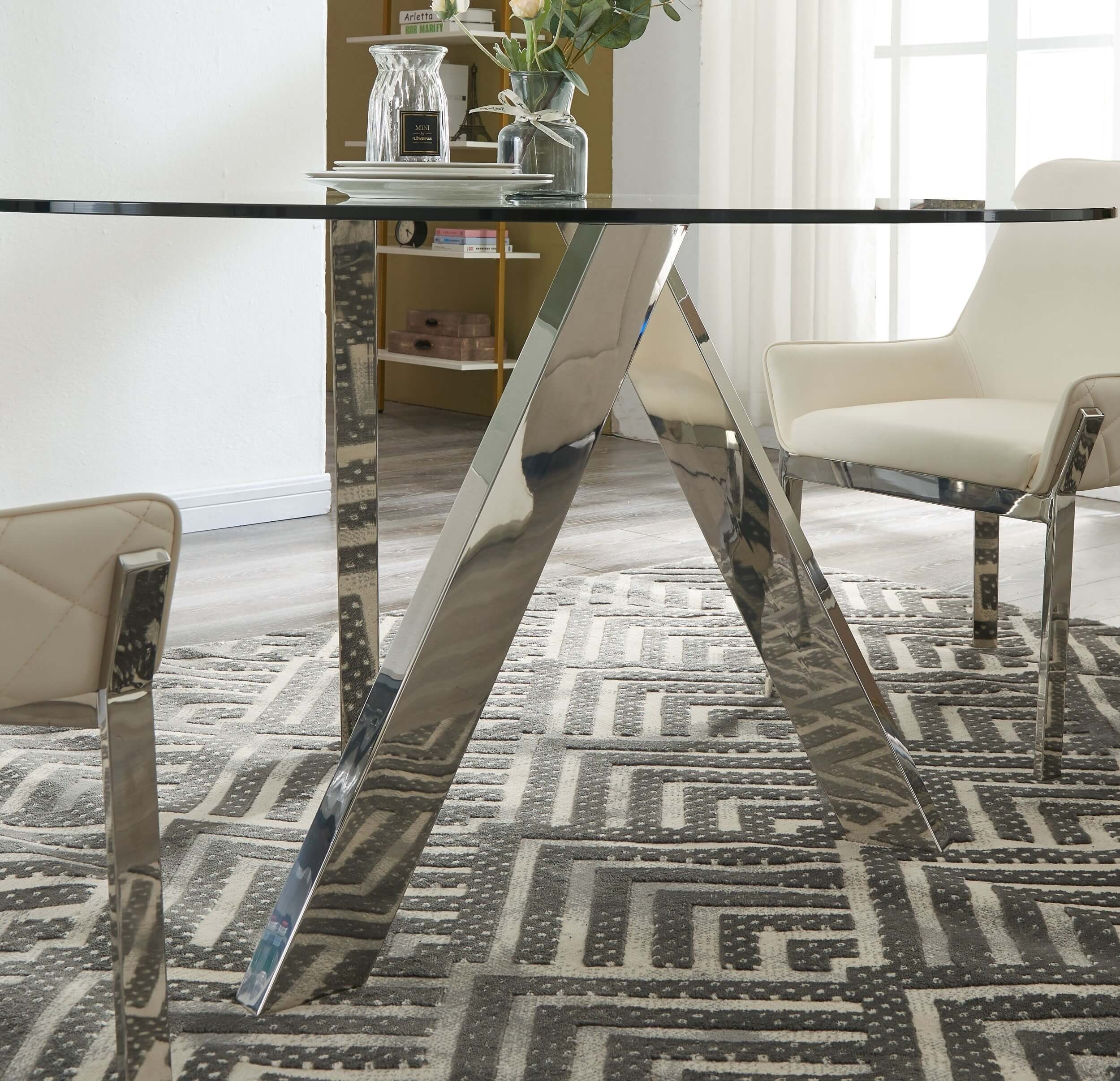 Tower Glass Round Table