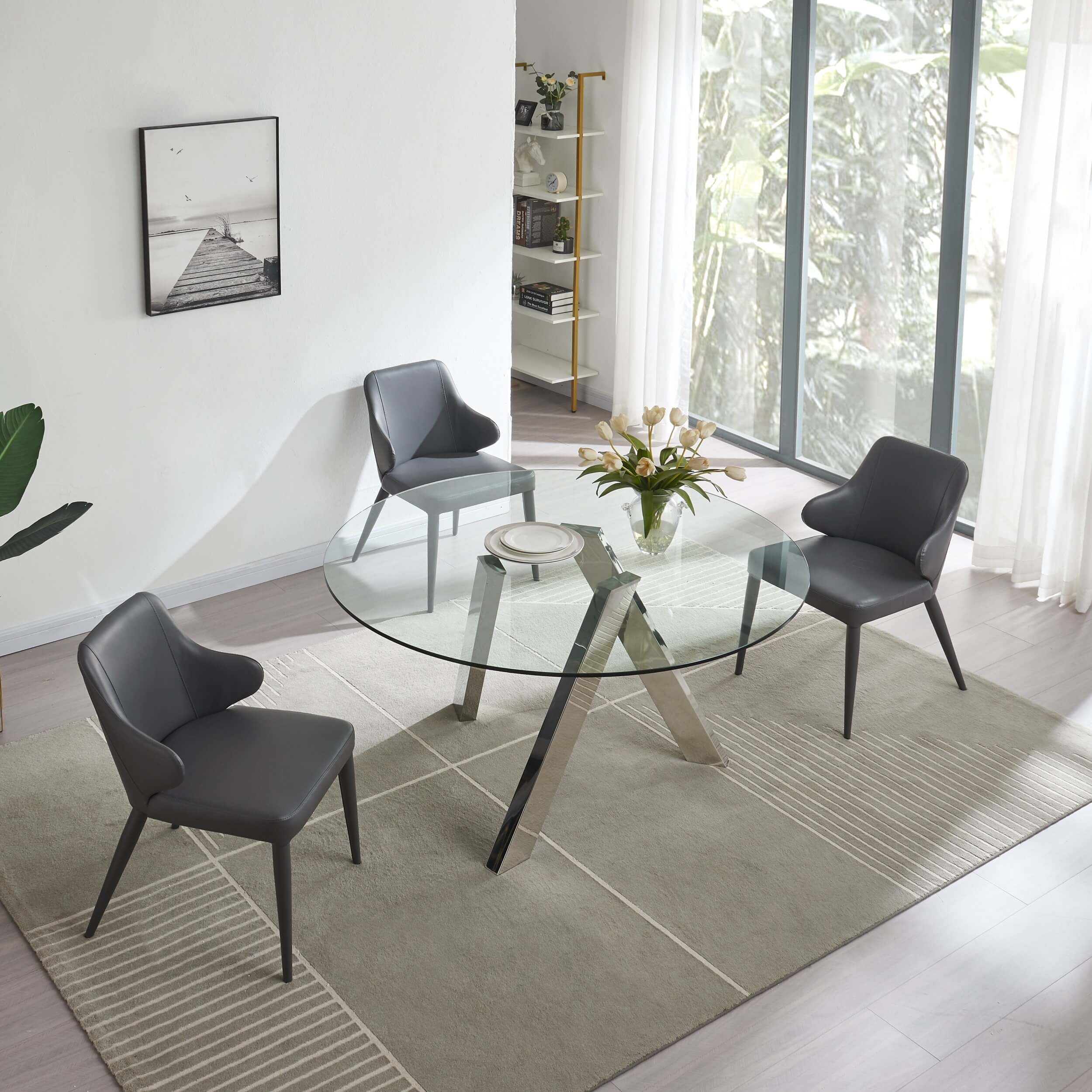 Tower Glass Round Table