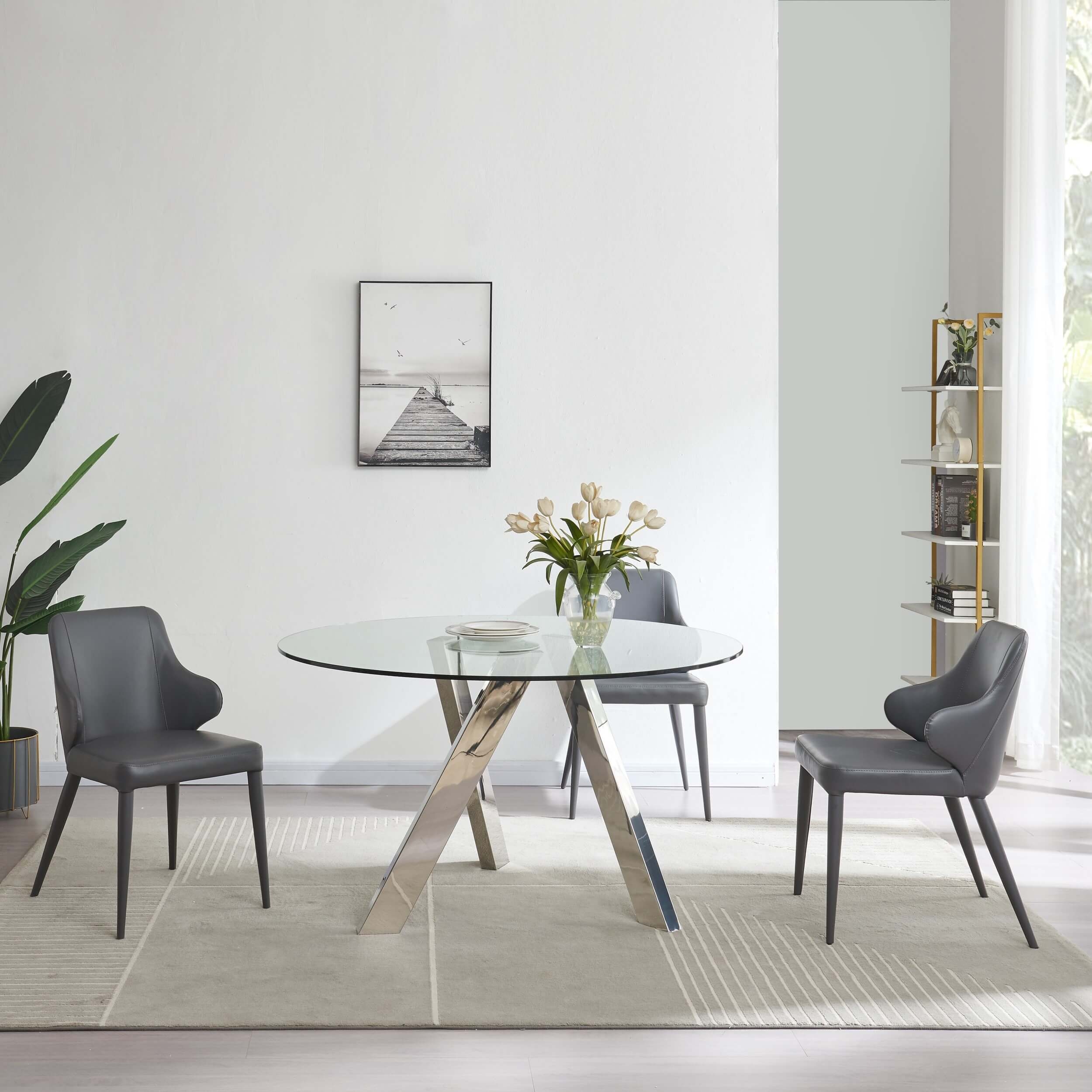 Tower Glass Round Table