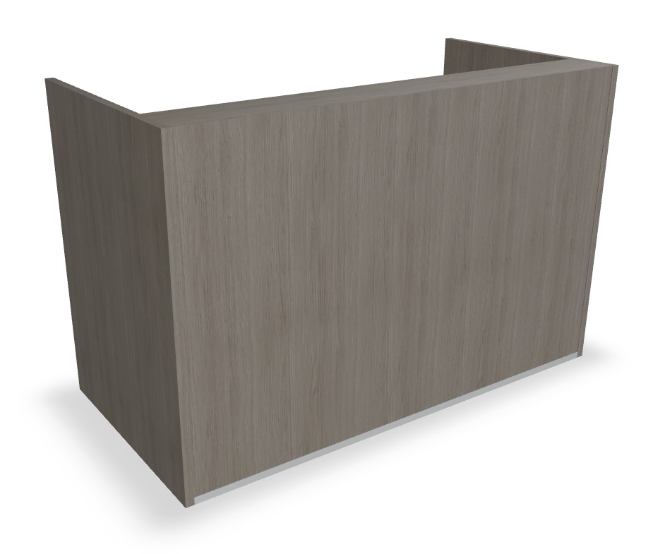 Tera 65" Straight Small Reception Desk in Dark Walnut