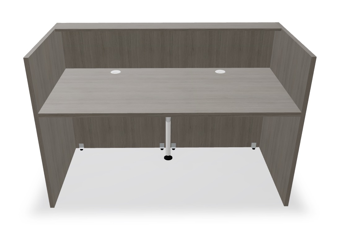 Tera 65" Straight Small Reception Desk with wire hole