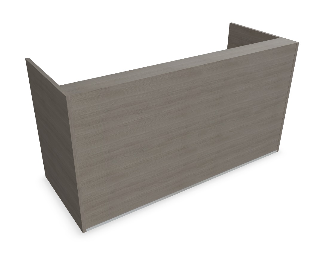 Tera 81" Medium Reception Desk in Cocoa colore