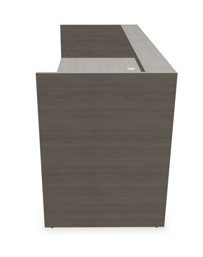 Tera 81" Medium Reception Desk in Cocoa colore