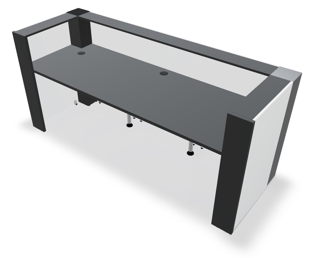 Tera Series 96" Straight Reception Desk by MDD Furniture