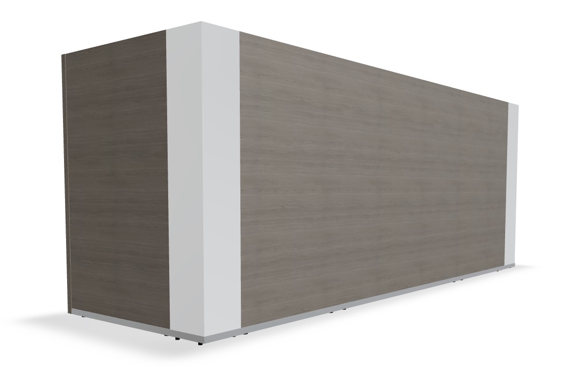 MDD Tera 111" Straight Medium Reception Desk