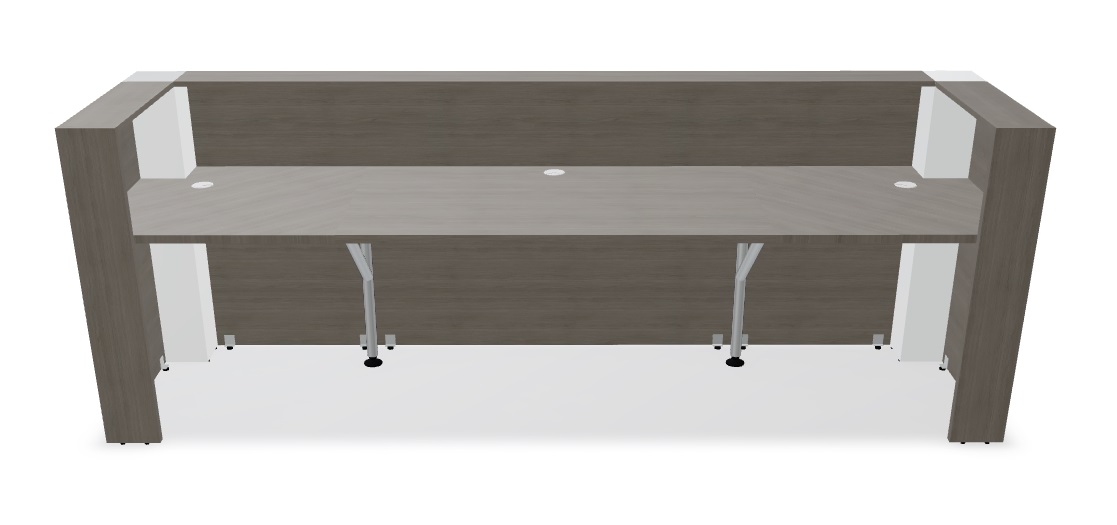 Tera 112-inch Straight Medium Reception Desk for cable hole