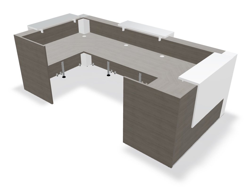 MDD Tera W147" U-Shaped Reception Desk