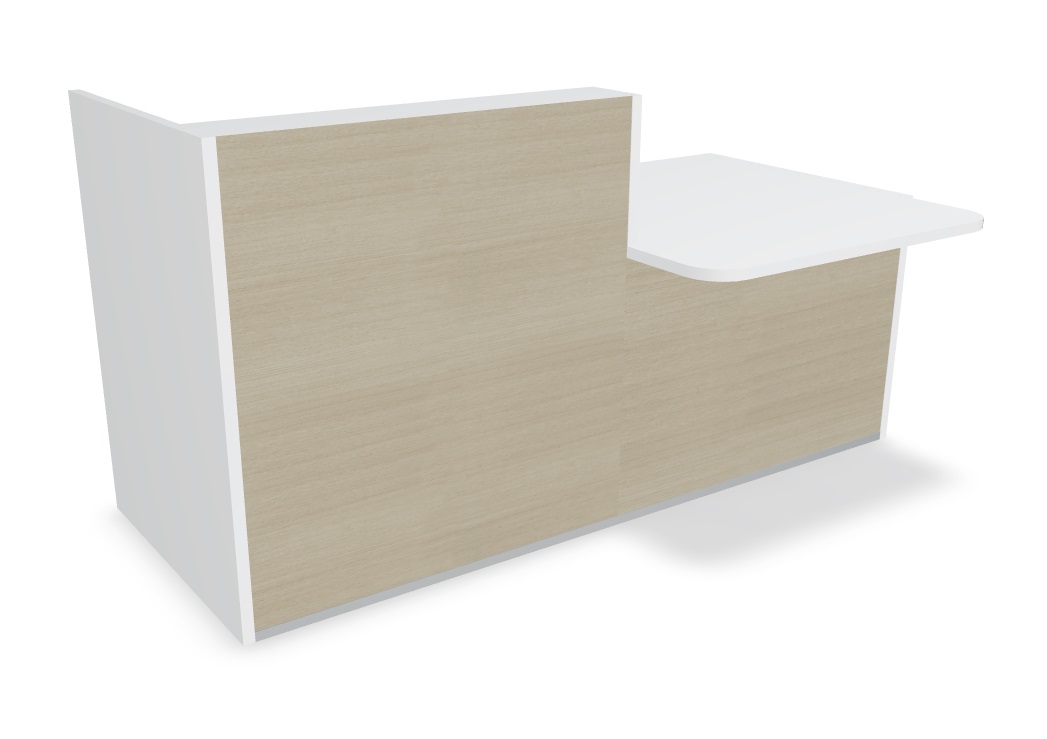 Tera 81" Straight Reception Desk w/Right Counter Top