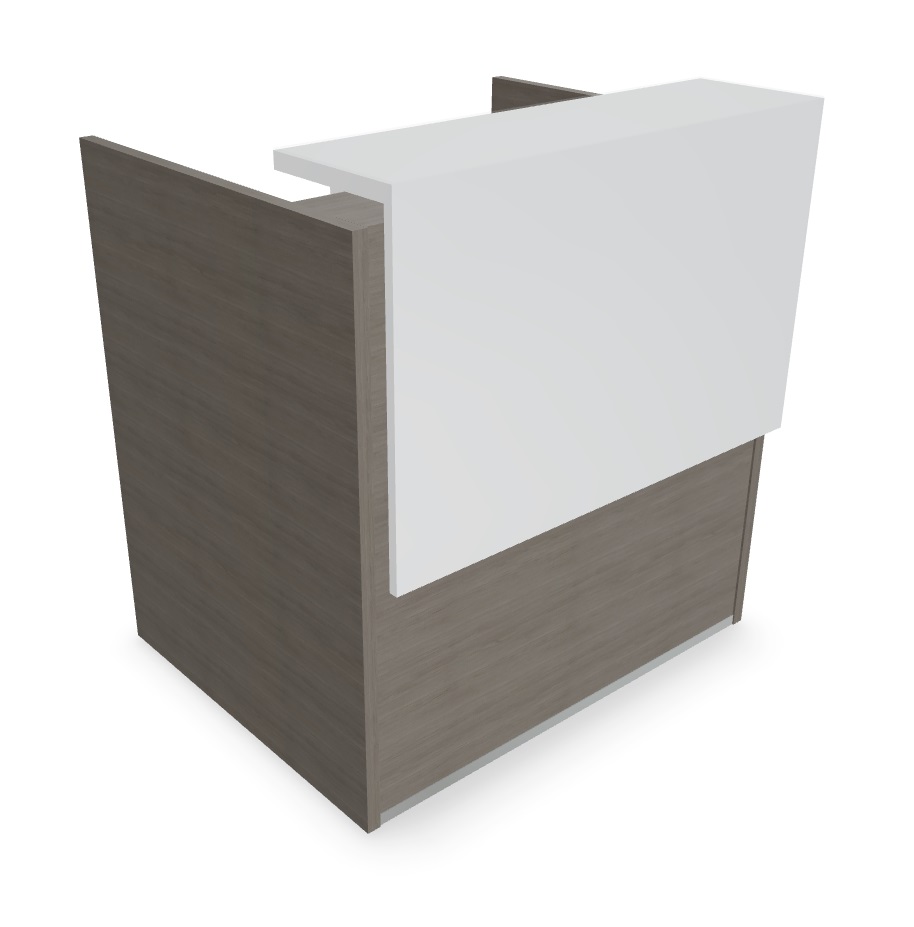 Tera 41" Straight Small Reception Desk White
