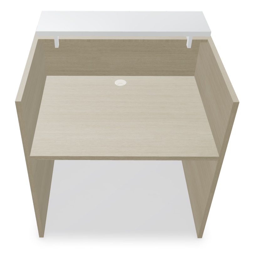 Tera 41" Straight Small Reception Desk w/LED Light