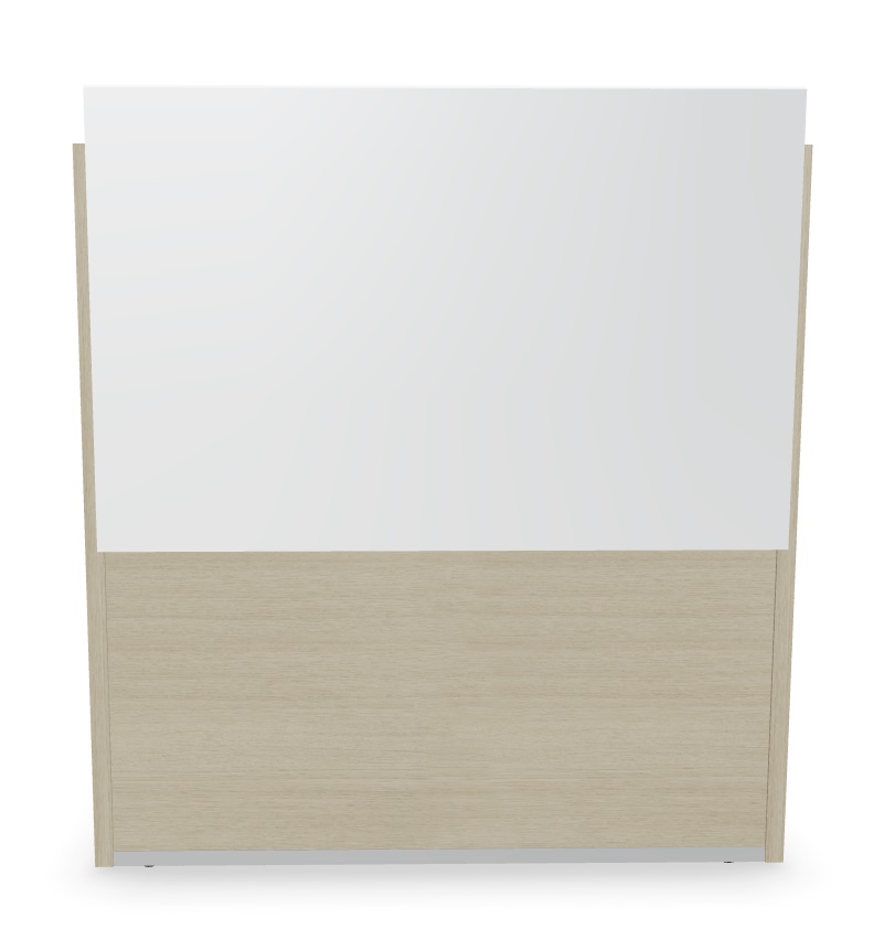 Tera 41" Reception Desk White Pastel