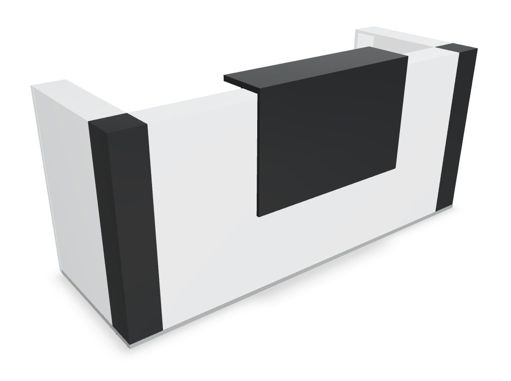 Contemporary Tera 96" Straight Reception Desk with LED Lighting by MDD
