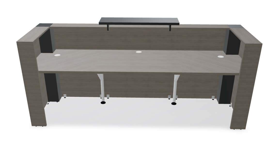Tera 103" Straight Medium Reception Desk with wire hole