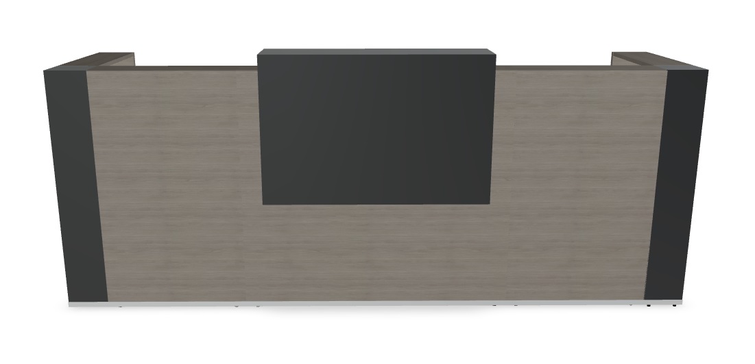 MDD 111" Tera Reception Desk with Light & Corner Add-ons