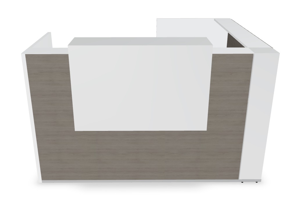 Tera 72" L-Shaped Medium Reception Desk in white