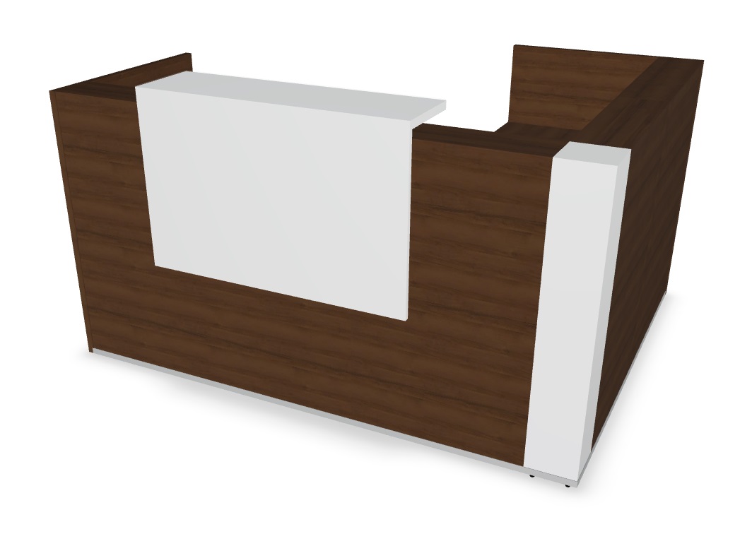 Tera 80" LED Reception Desk L-Shaped Medium Size by MDD Office