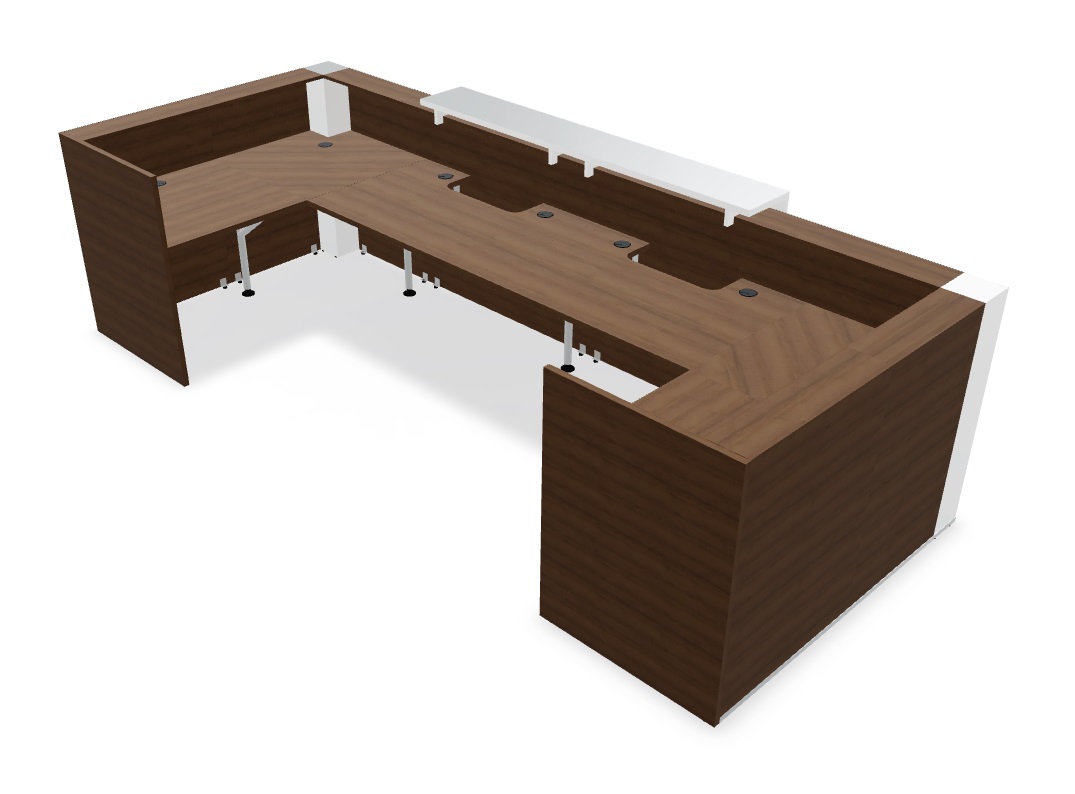 MDD Tera 159" U-Shape Large Reception Desk by MDD