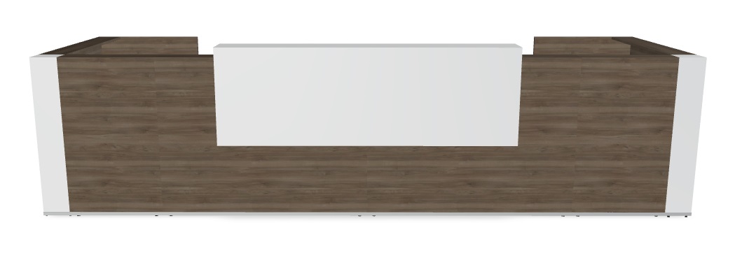 Tera 174" U-Shaped Large Reception Desk w/2 Light Panels by MDD