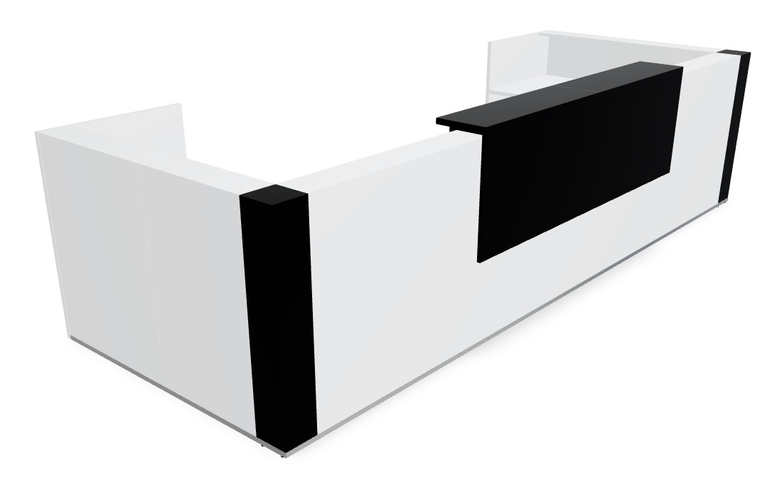 Tera 174" U-Shaped Large Reception Desk w/2 Light