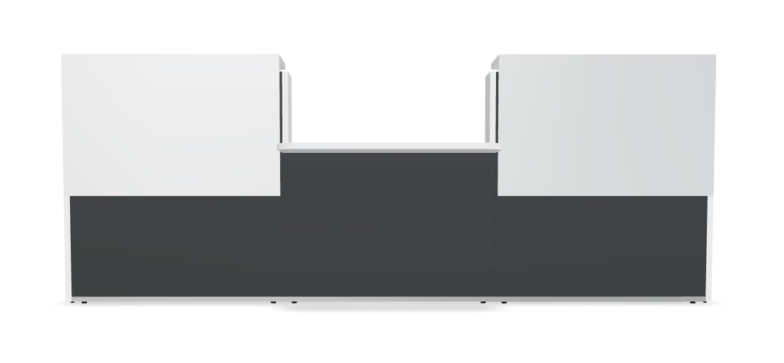 MDD Tera 120" Reception Desk Straight Design with ADA Counter