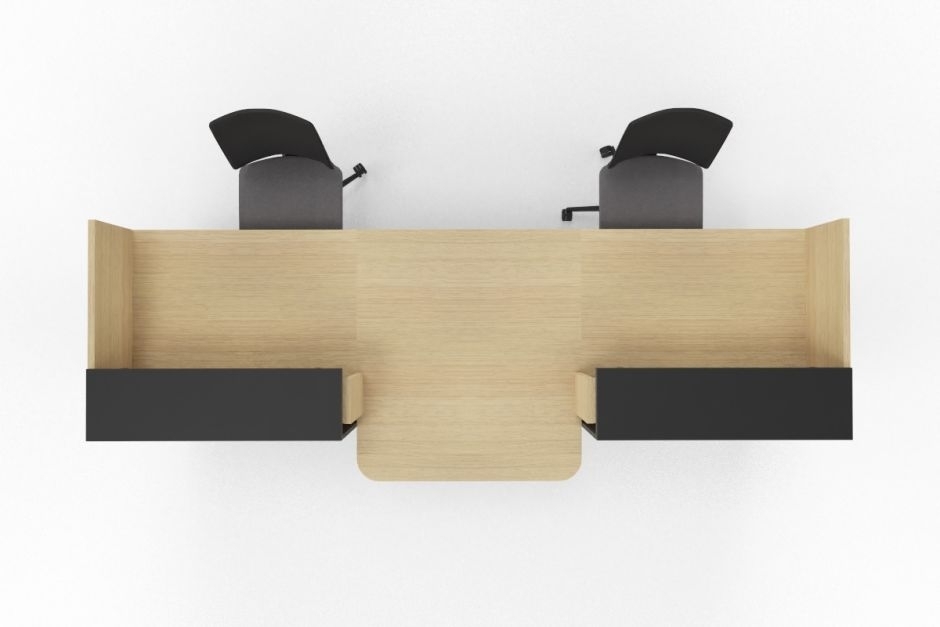 Straight 120" Reception Desk ADA Compliant Tera by MDD