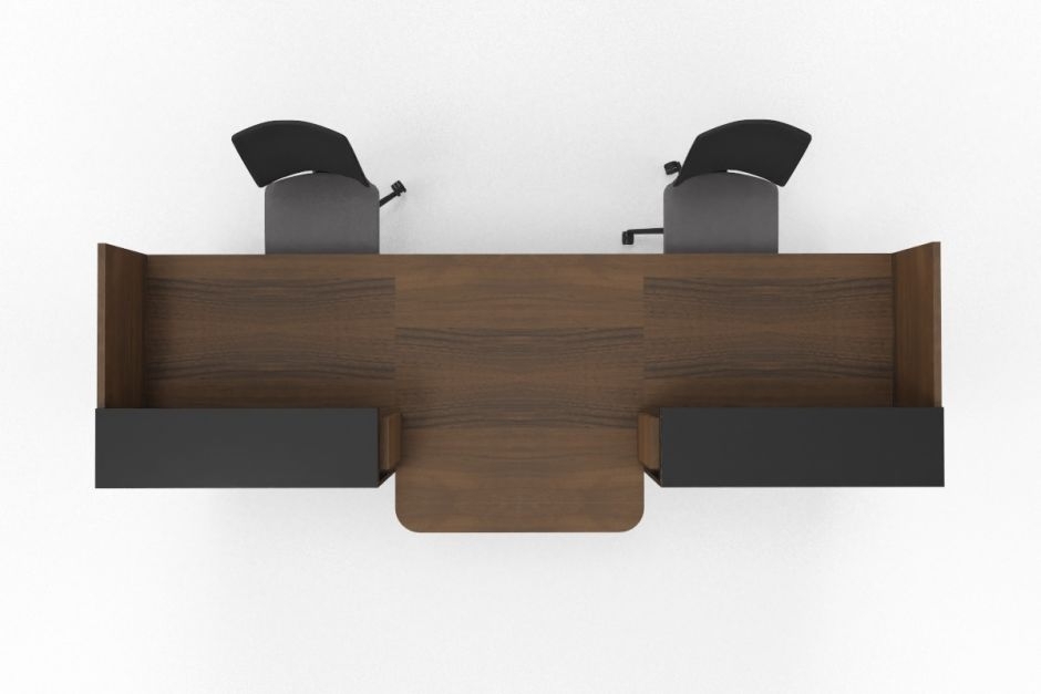 MDD Tera 120" Reception Desk Sleek Straight Design with ADA Access