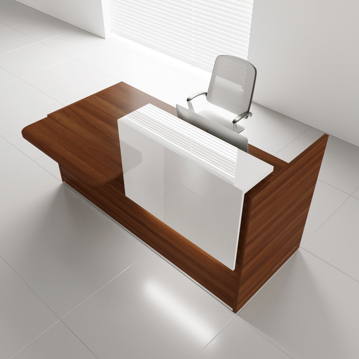 Tera 81" Straight Reception Desk w/Counter Top & Light