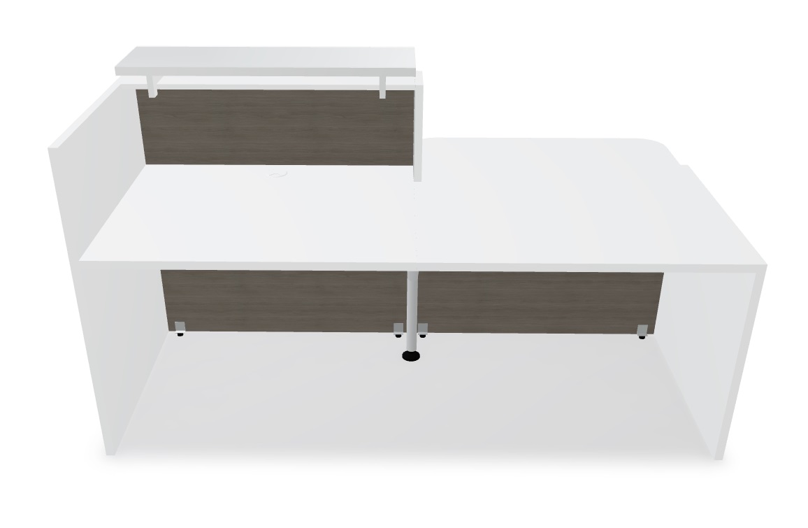 Tera 81" Straight Reception Desk w/Counter Top & Light Panel, ADA Compliance
