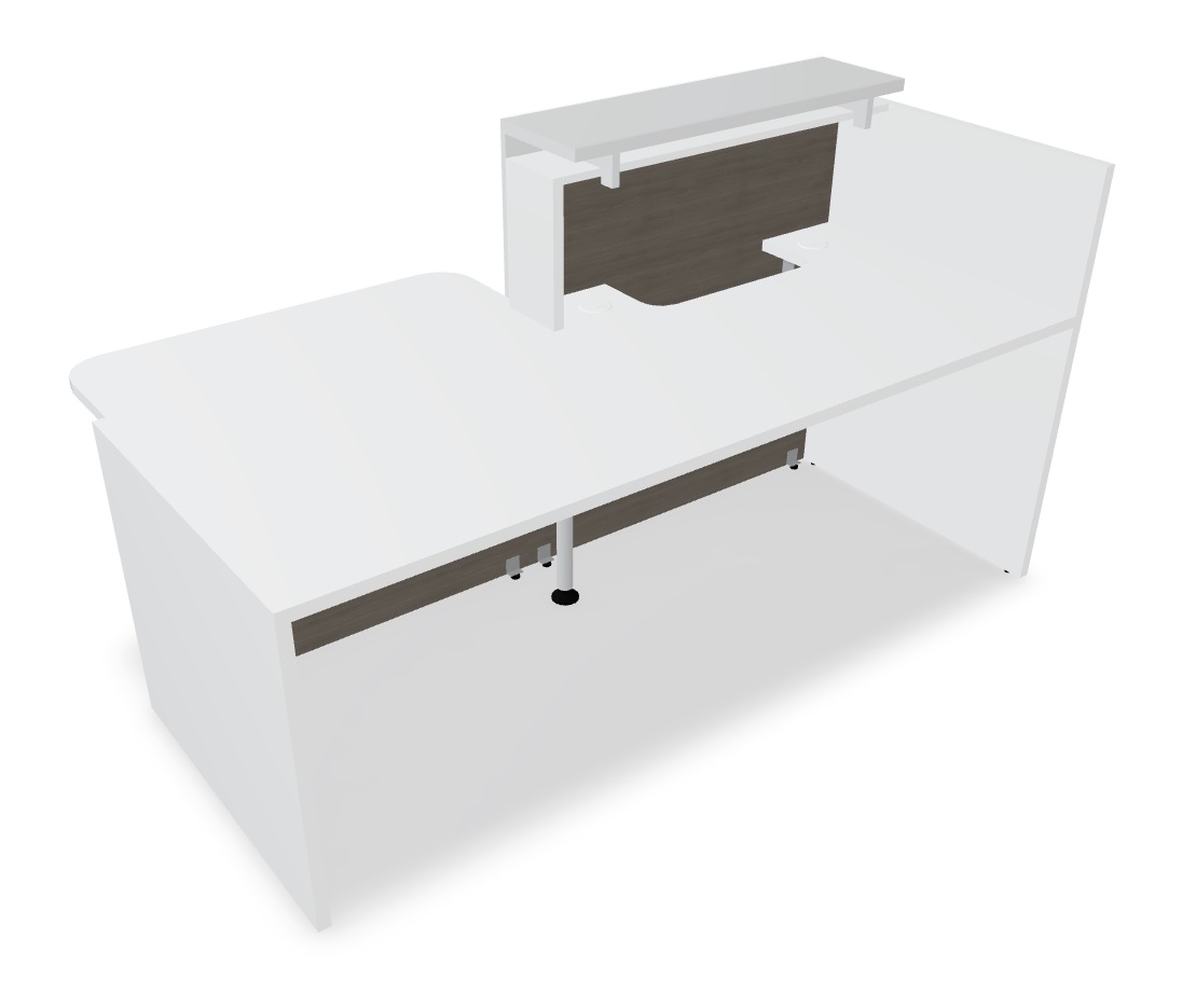 Tera 81" Straight Small Reception Desk w/Left Counter Top MDD
