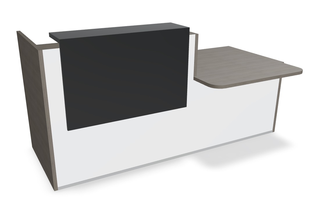 Tera 88" Straight Reception Desk w/Counter Top & Light Panel