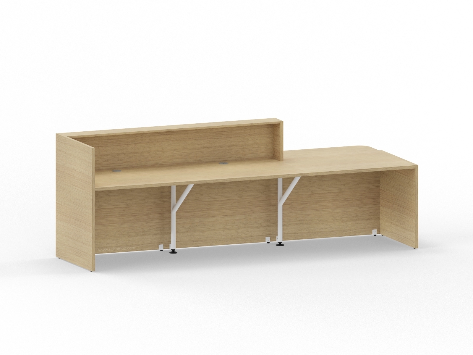 Tera Large Reception Desk with Low Side