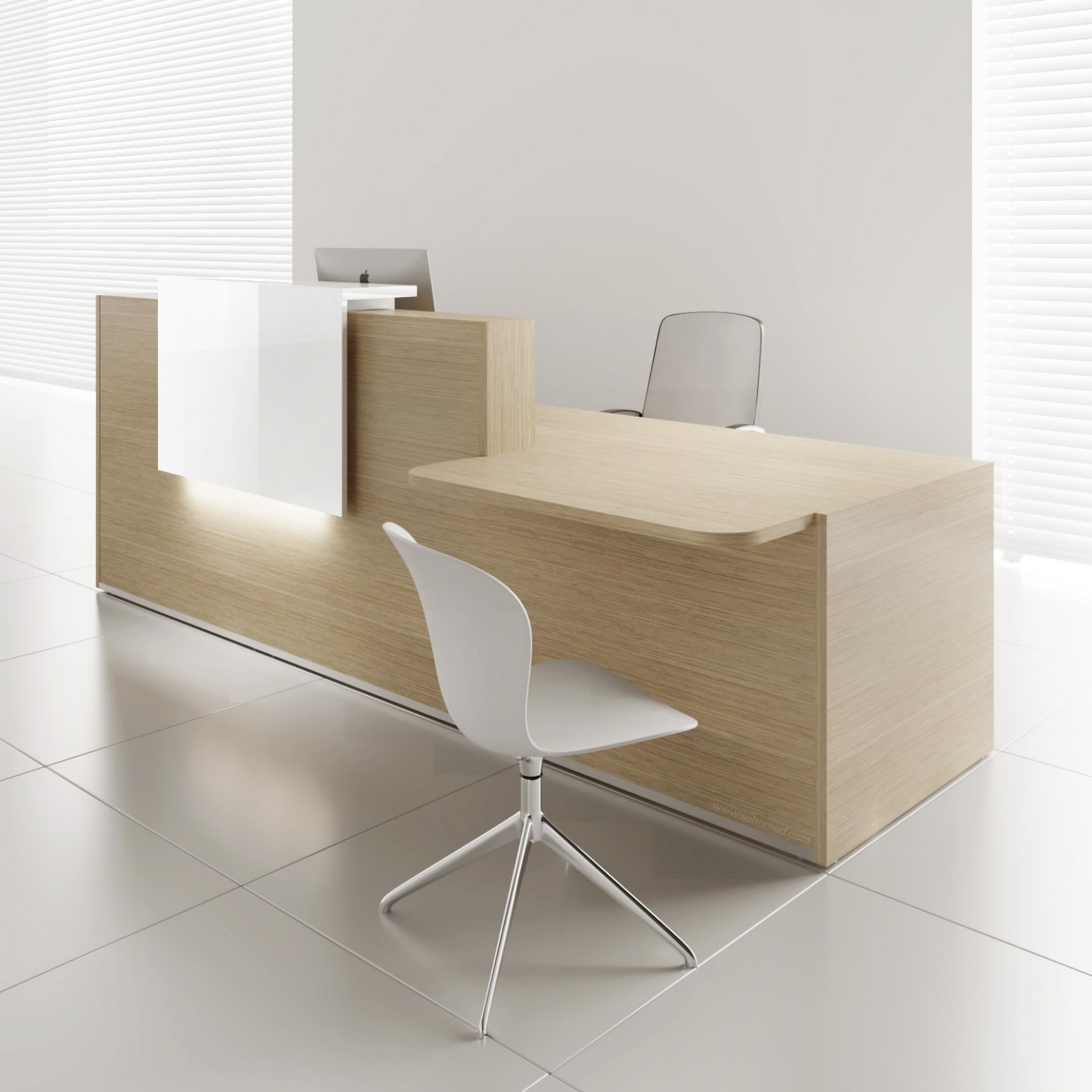 Tera 120 & Straight Large Reception Desk w/Left