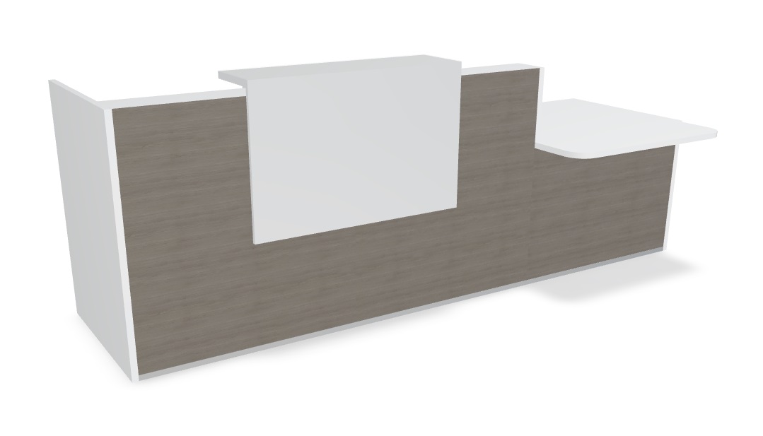Tera 151" Straight Large Reception Desk by MDD