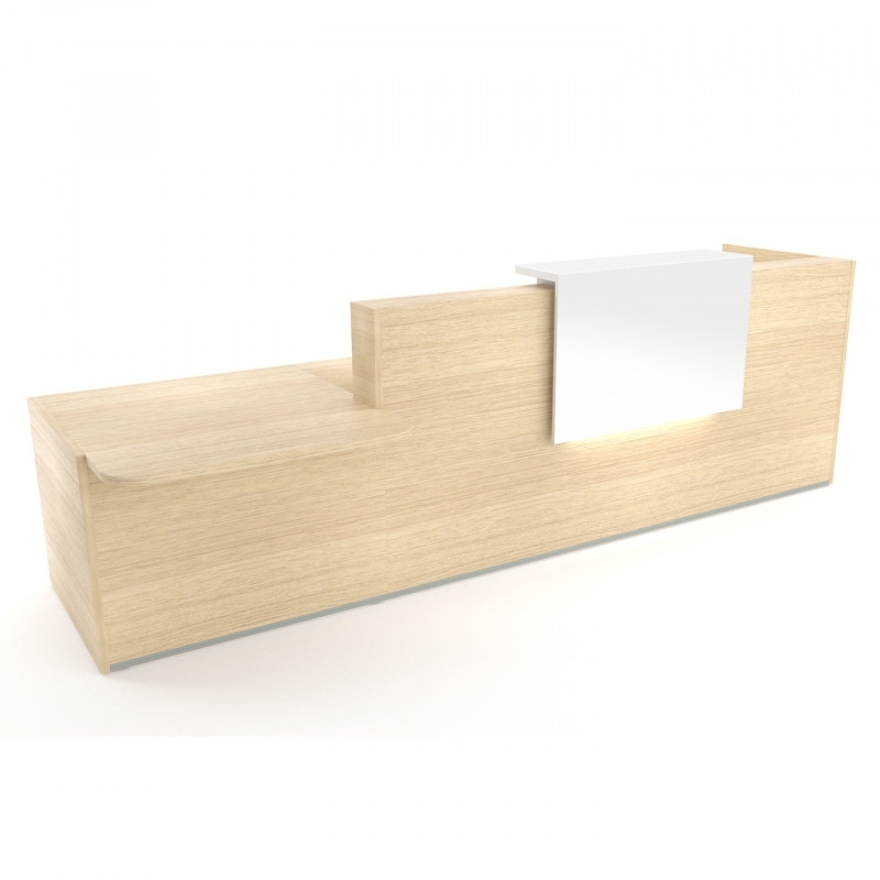 Tera 151" Straight Large Reception Desk w/Right Counter Top, ADA Compilance
