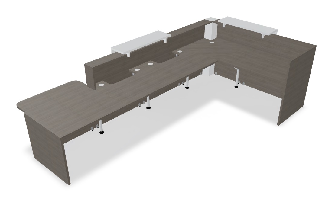 MDD Tera 169" L-Shape Large Reception Desk