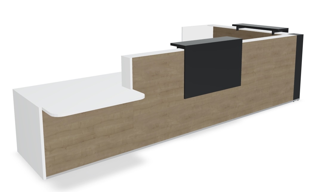 Tera 169" L-Shape Large Reception Desk w/Right CounterTera 169" L-Shape Large Reception Desk w/Right Counter