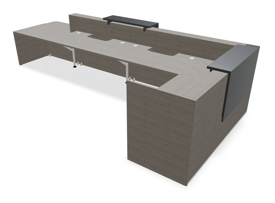 Tera 179" U-Shape Large Reception Desk