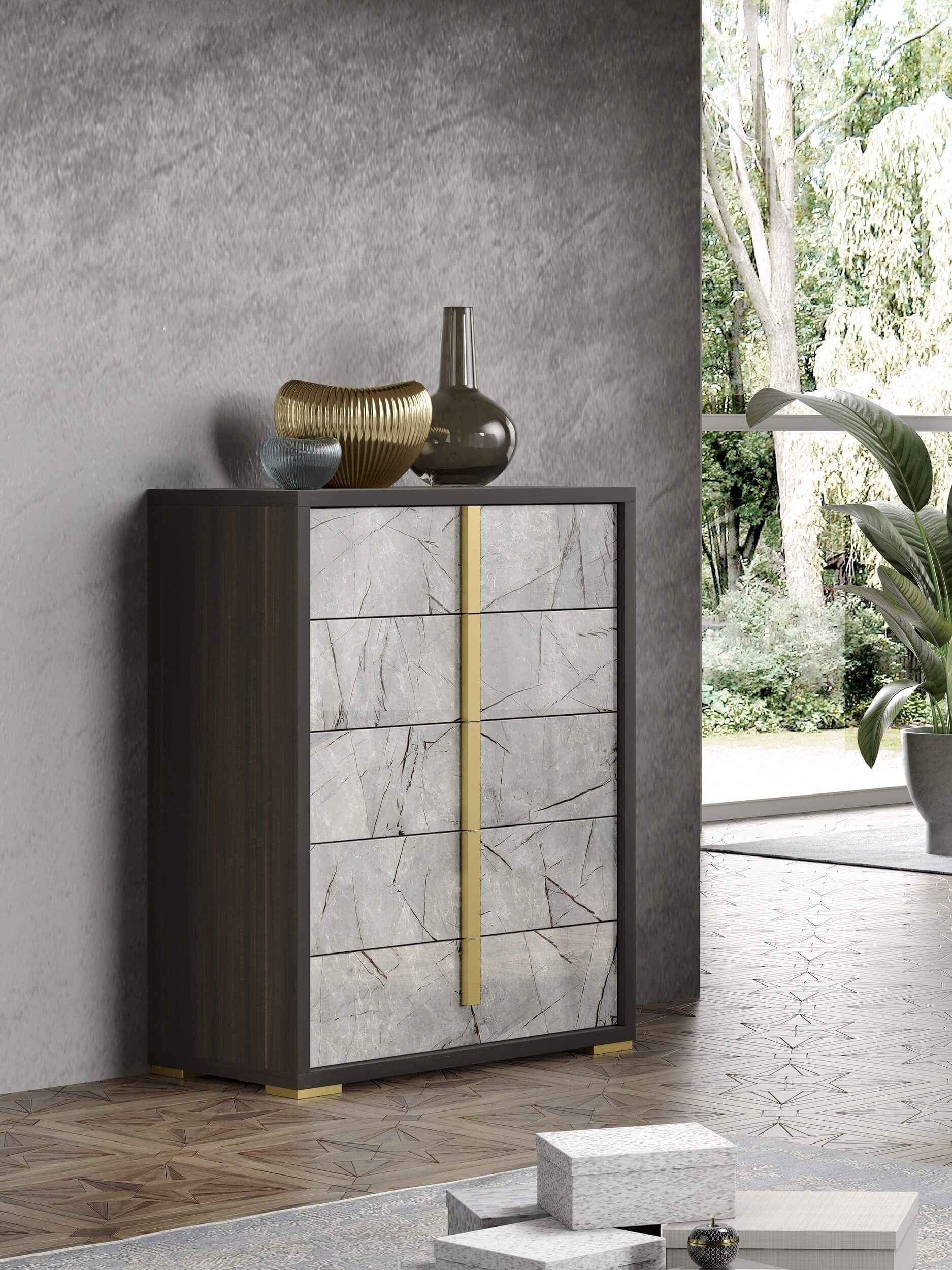 Travertine Chest  6 Drawer Dresser