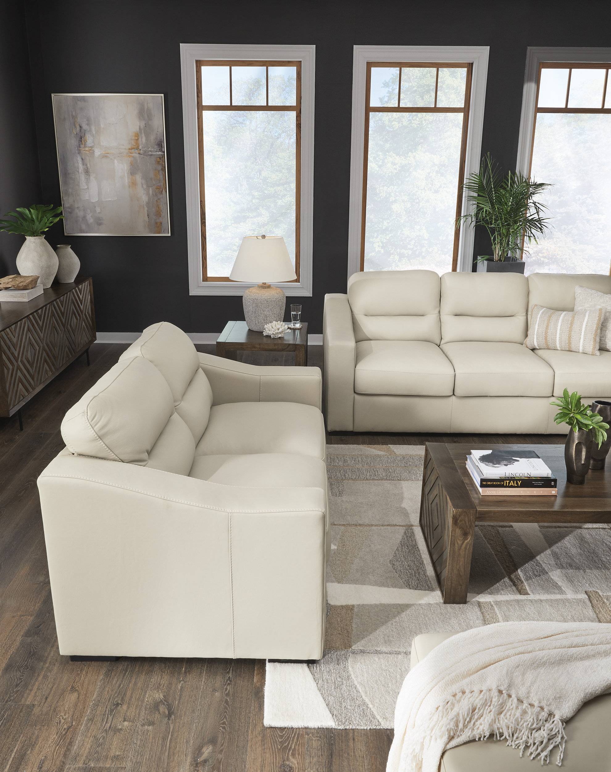Treasure Trove Leather/Faux Leather Living Room Set