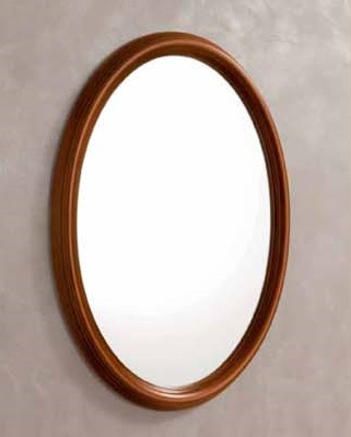 Oval Brown Decorative Wall Hanging Mirror