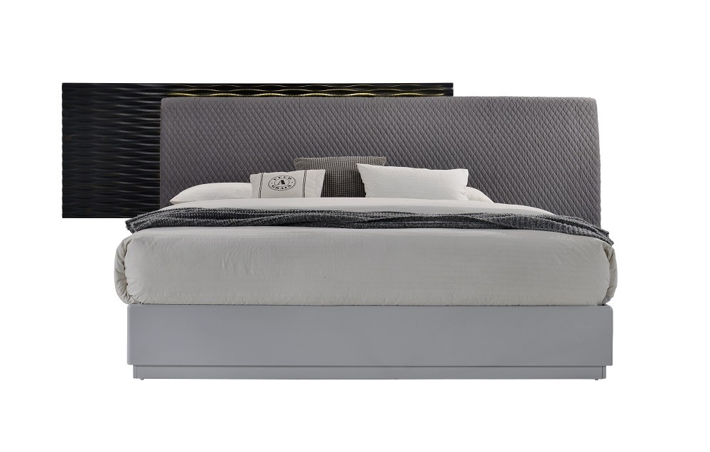 Tribeca Premium Upholstered Glossy Platform Bed