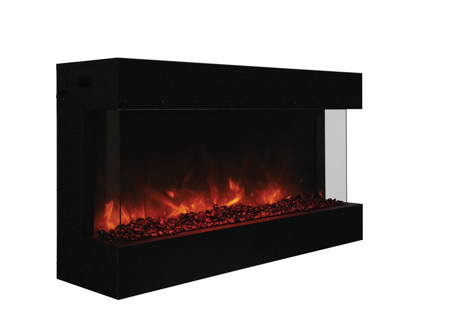 Tru View 40" 3-Sided Glass Electric Fireplace, Appliance Depth 13 3/4"