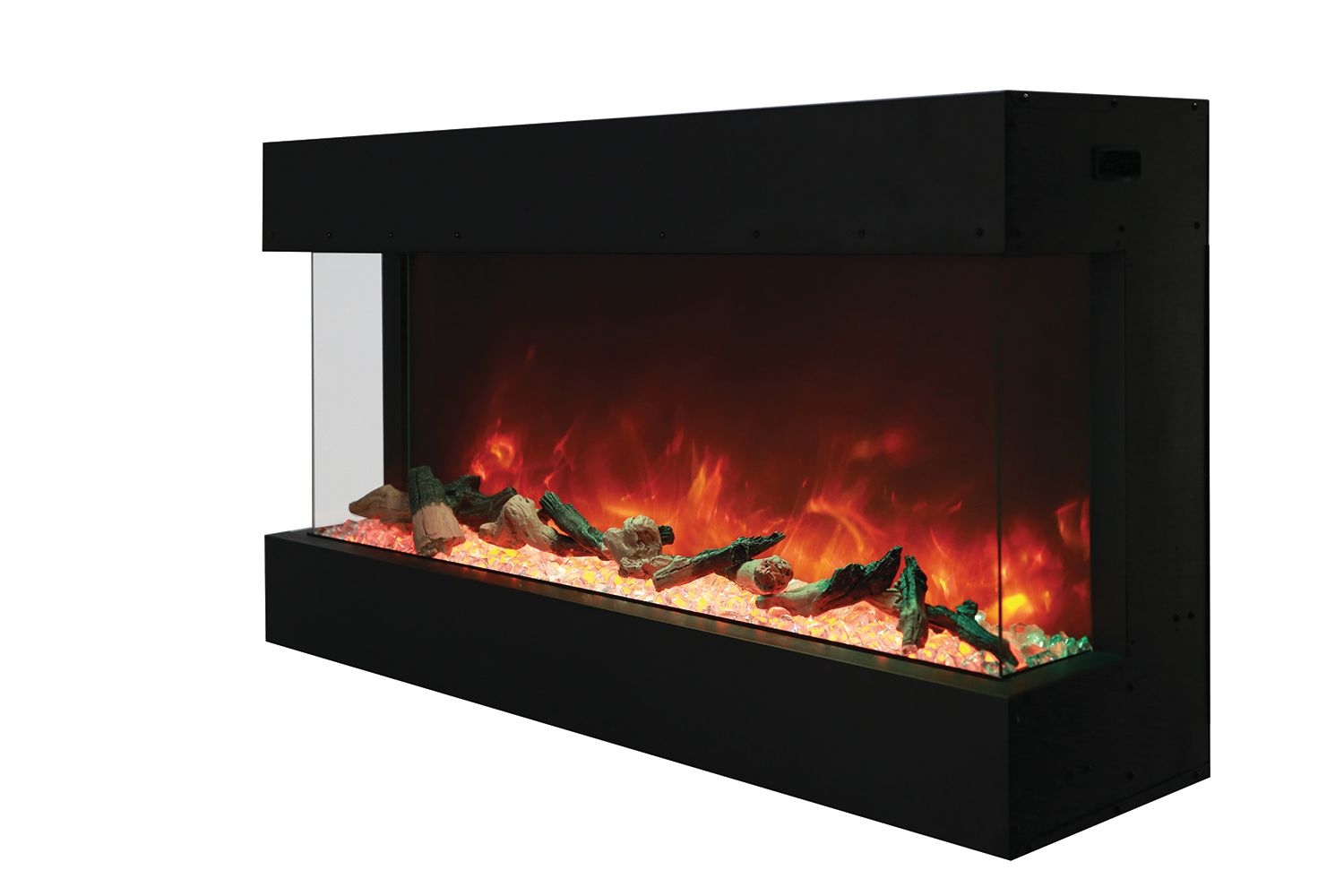 Tru View 40" 3-Sided Glass Electric Fireplace, Appliance Depth 14 1/4"